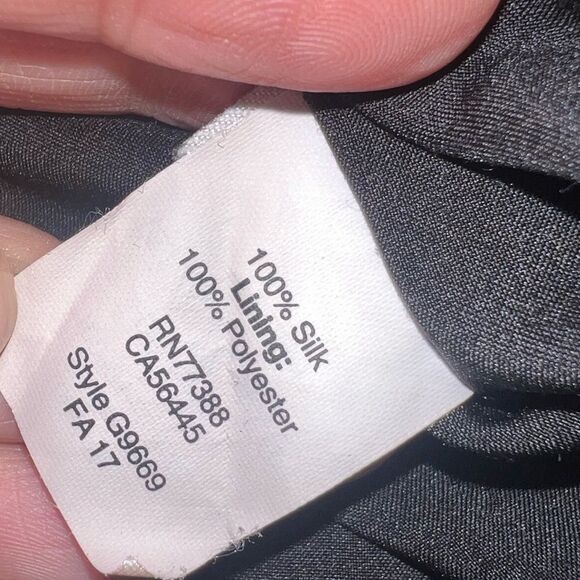 Madewell 100% Silk Black Star Printed Ruffle Bottom Mini Skirt Size 0 EUC - Picture 4 of 8